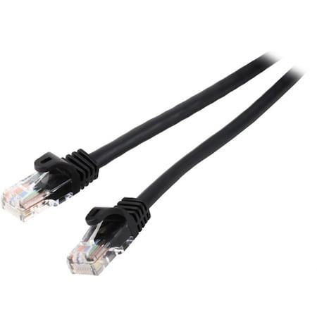 Dynamicfunction 10 ft. Black Cat5e Snagless UTP Patch Cable DY1689563